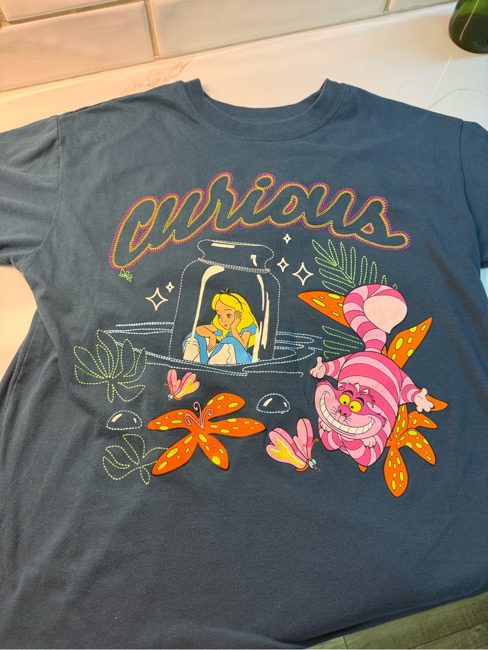 Disney Navy Tee-Alice in Wonderland